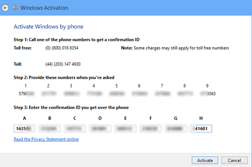 confirmation id for office 2016